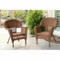 Jeco 3 Piece Honey Wicker Chair And End Table Set Without Cushion W00205_2-CES